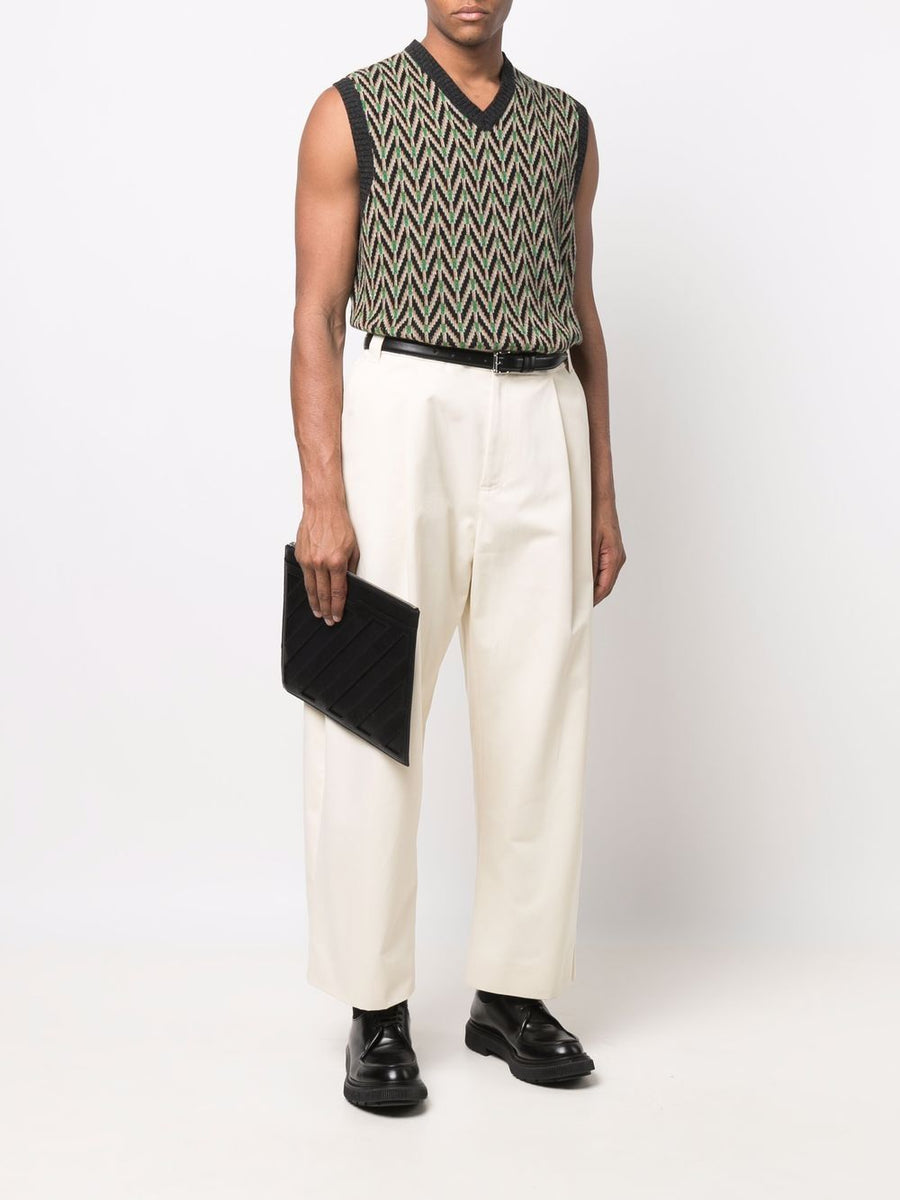 Trousers Sorte White Cotton
