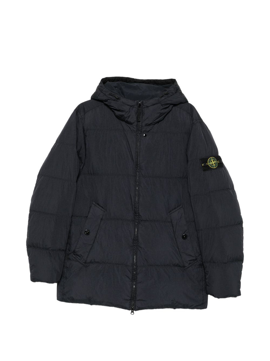 Down Jacket Navy Blue Padded &