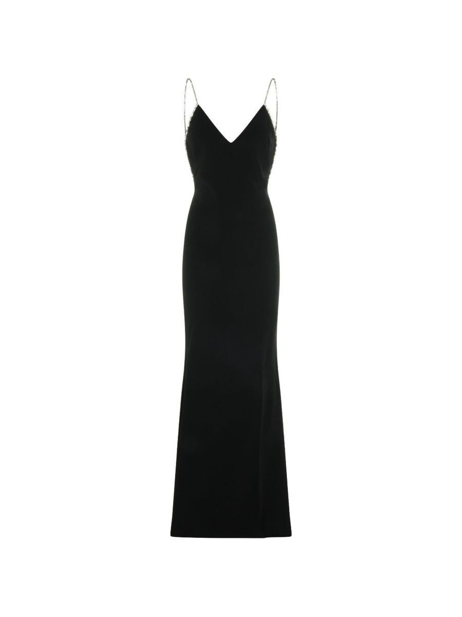 Maxi Dress Black Acetate
