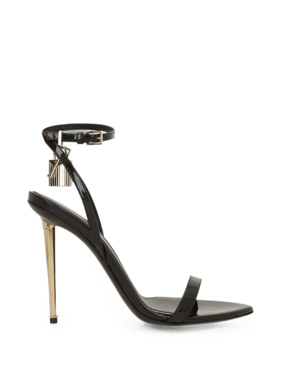 Sandals Padlock Black Calfskin