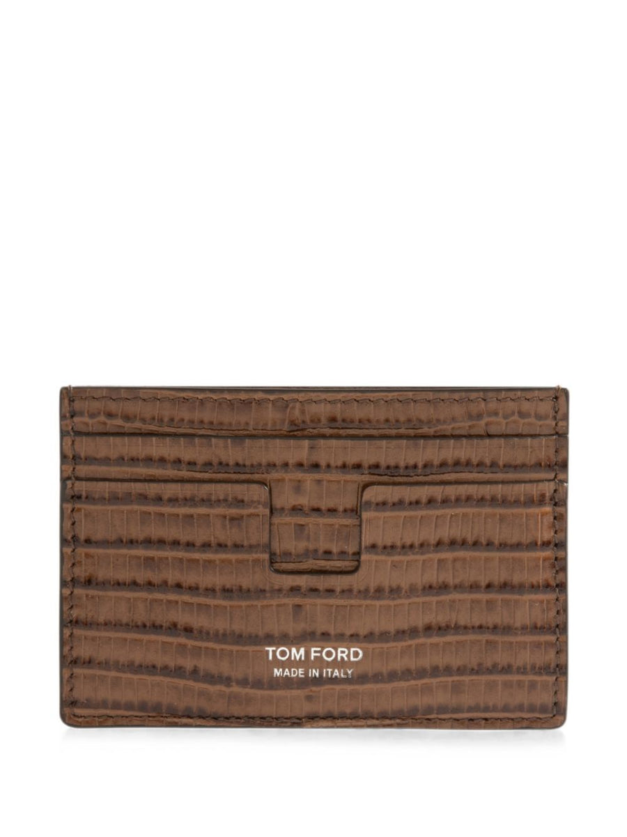 Wallet T Line Brown Calf Leather & Cardholders