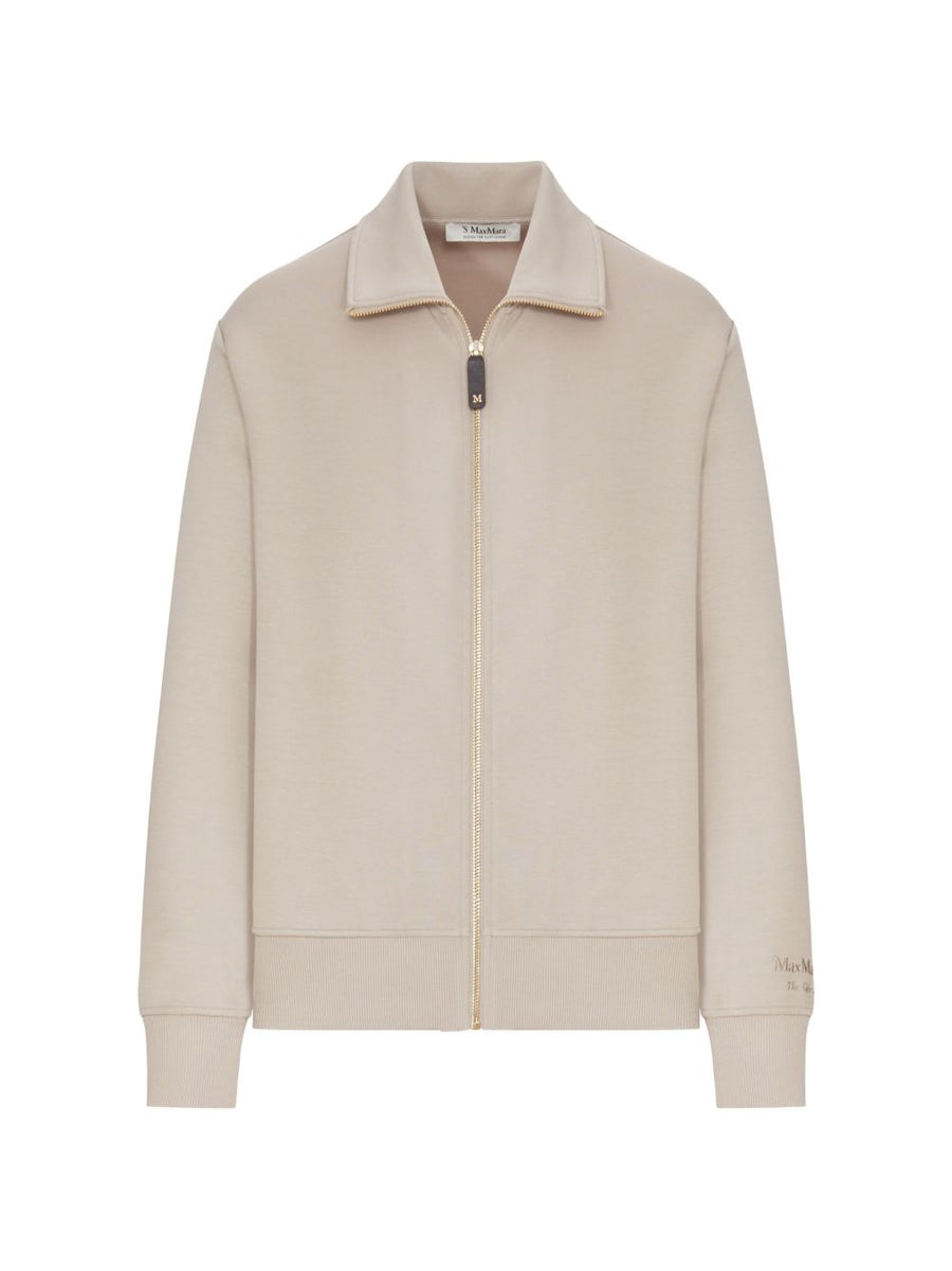 Zip-Up Sweatshirt Smmcarezza Beige Cotton Sweatshirts
