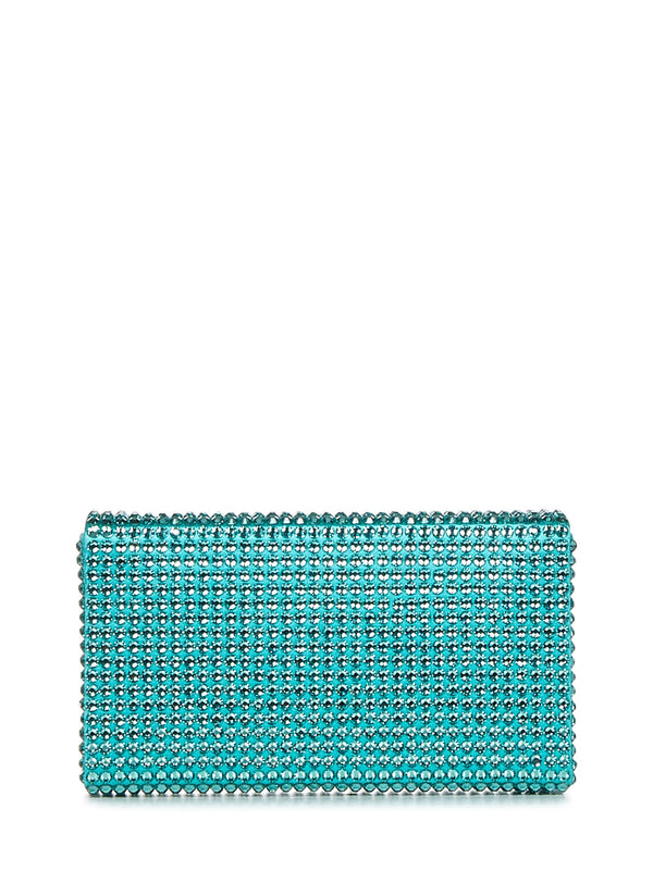 Clutch Superamini Paloma Green Viscose Bags