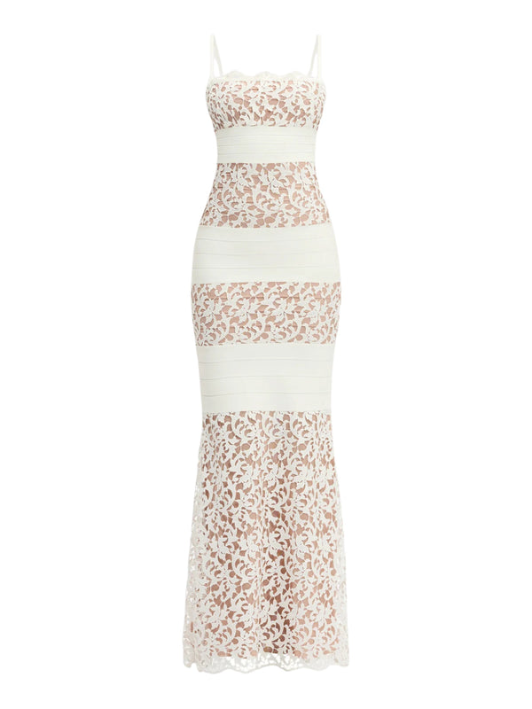 Long Dress Marielle Gown White Recycled Rayon