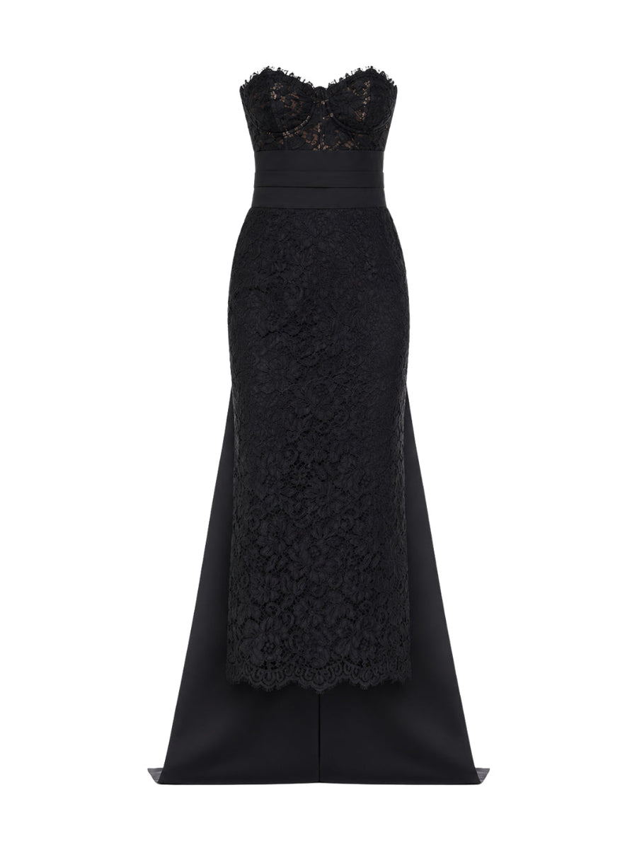 Midi Dress Black Cotton