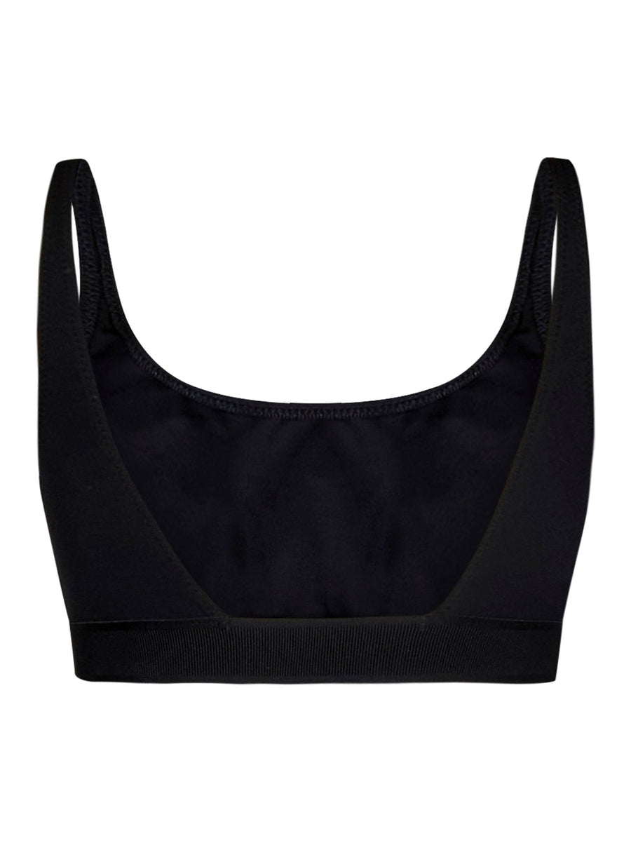 Top Round-Neck Sleeveless Black Tops
