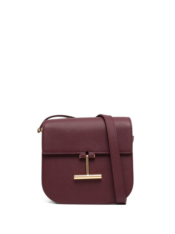 Shoulder Bag Tara Mini Burgundy Calfskin (bos Taurus)