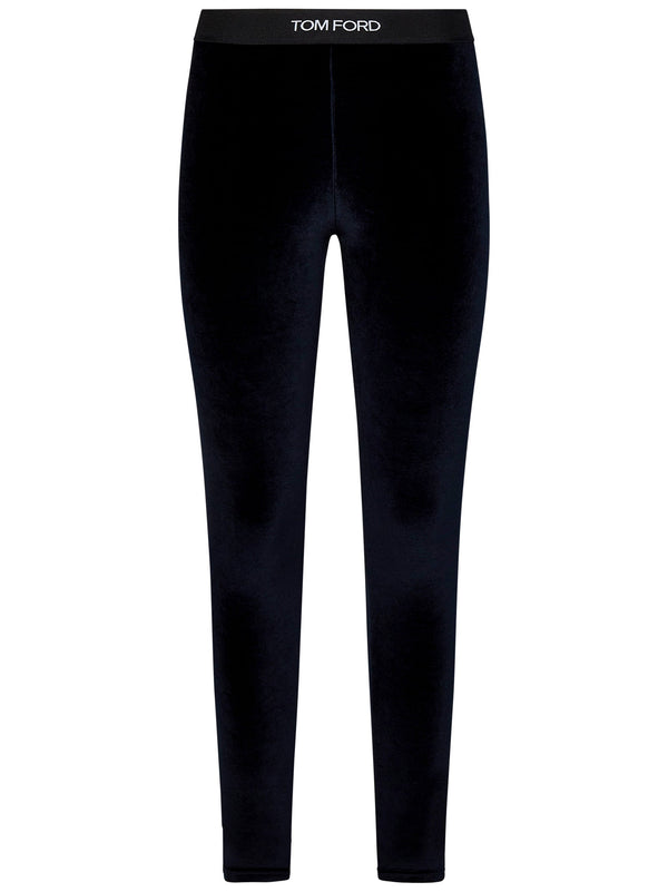 Leggings Blue Triacetate