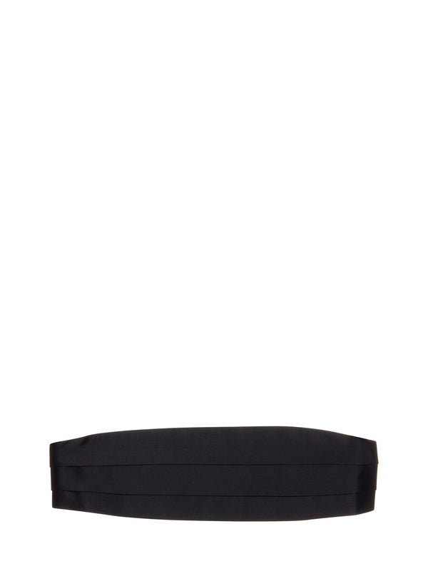 Cummerbund Black Silk Accessory
