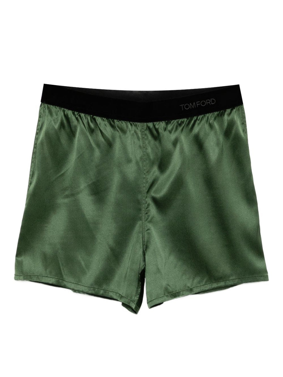 Shorts Green Silk
