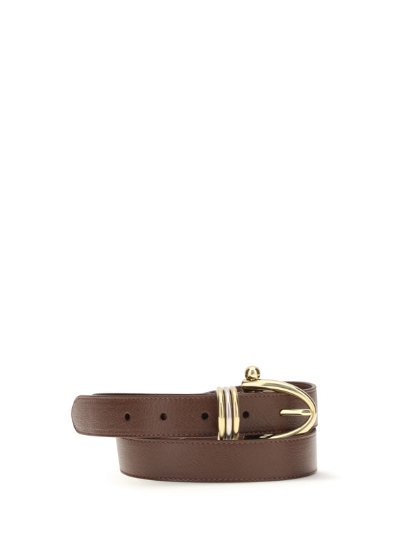 Chloé 100% calf leather (Bos Taurus) belt in brown