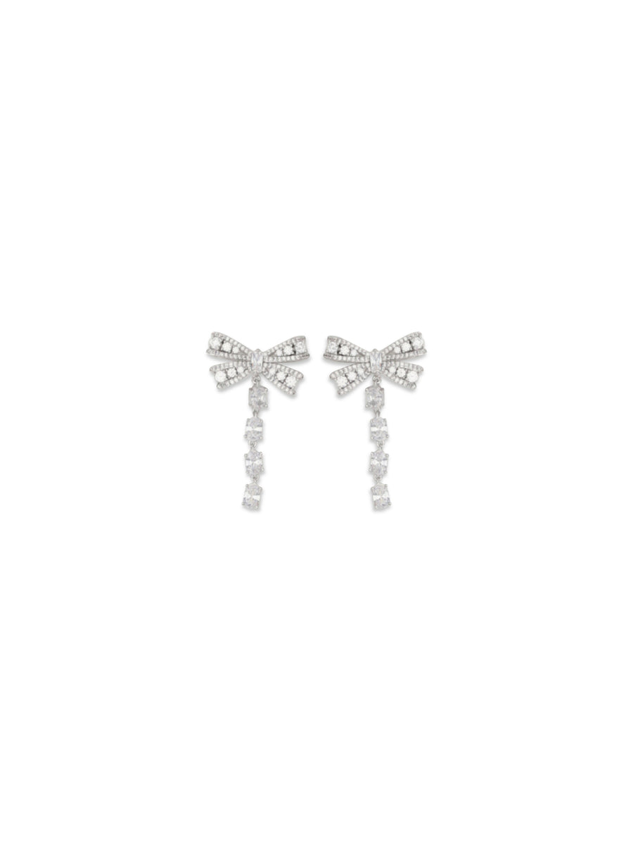 Self-Portrait Silver-plated brass earrings in silver