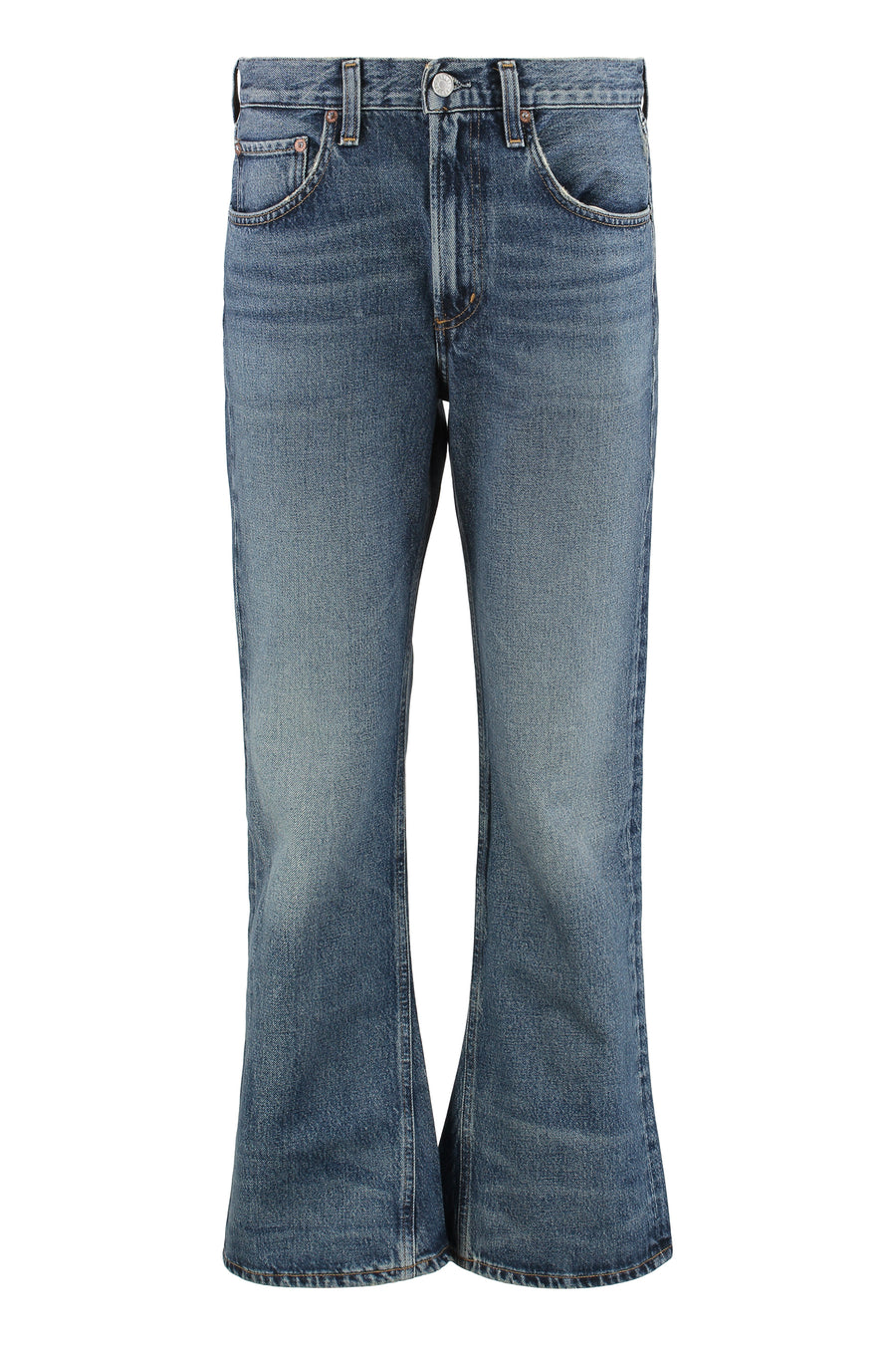 Flared Jeans Stencil Shade Denim Cotton