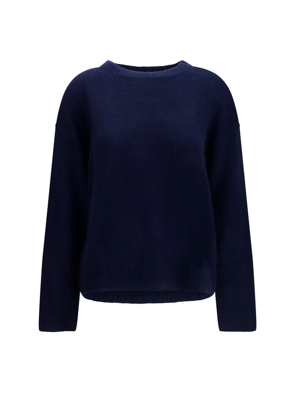 Lisa Yang 77% Cashmere; 23% Silk sweater in navy