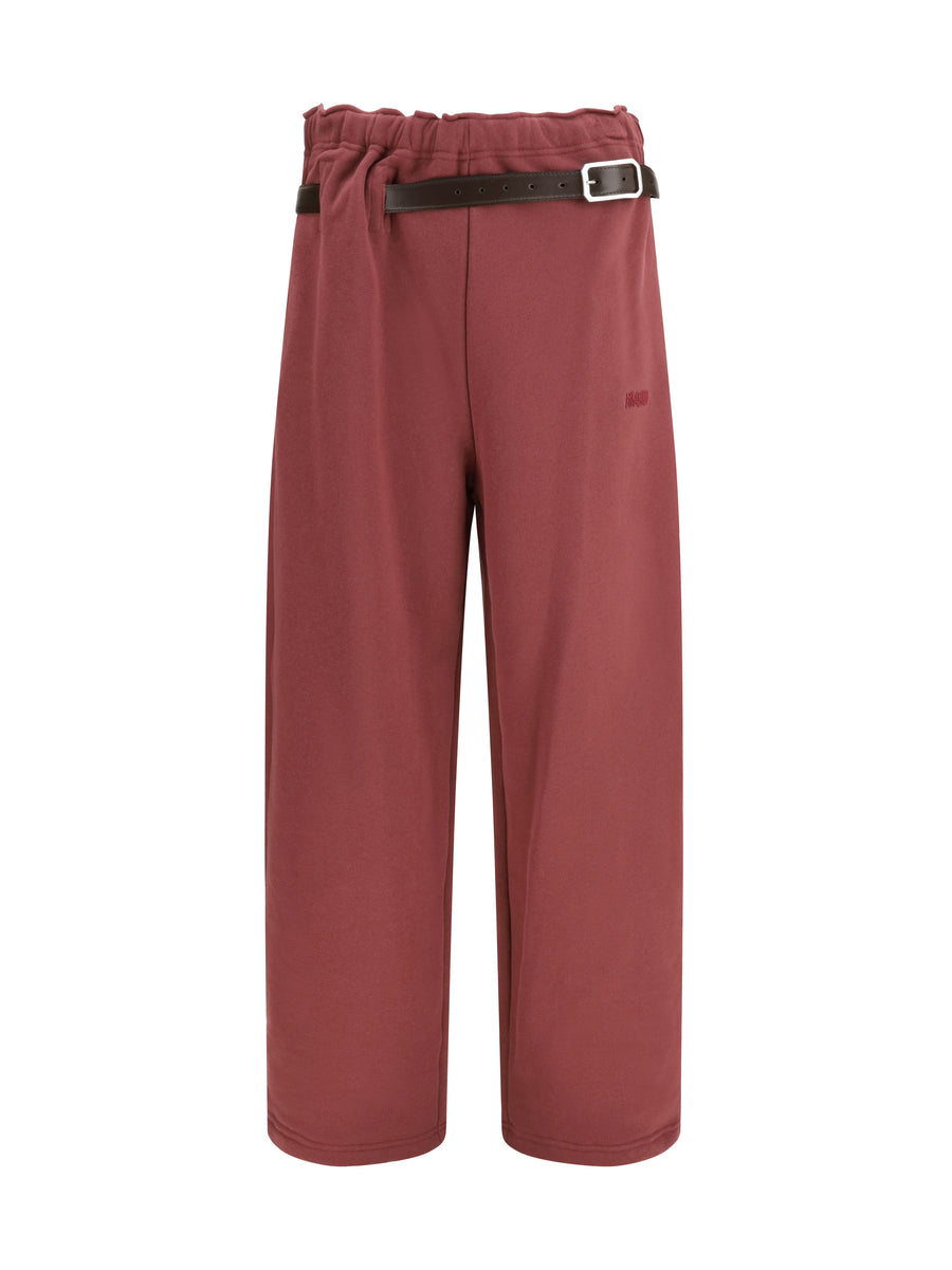 Magliano 100% Cotton track pants in red