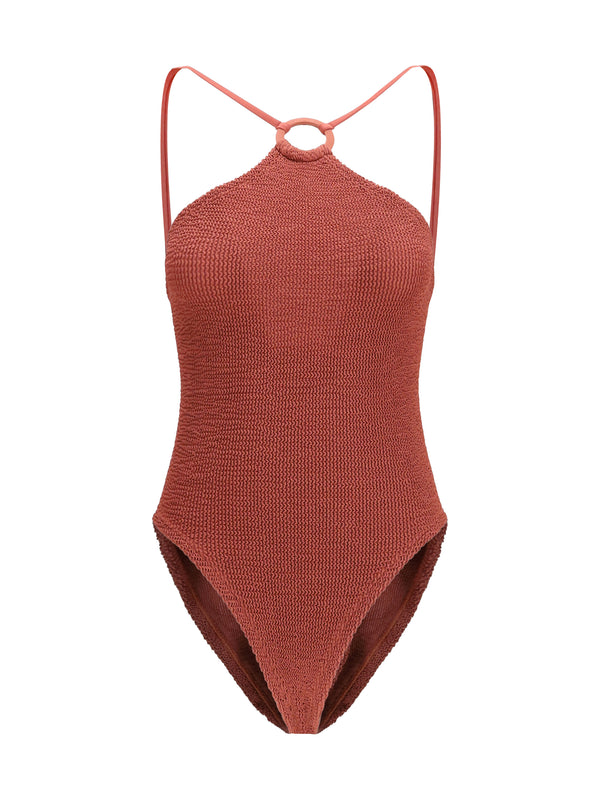 Hunza G 97% Polyamide; 3% Elastane swimsuit in red