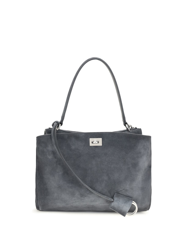 Balenciaga 100% calf leather shoulder bag in gray