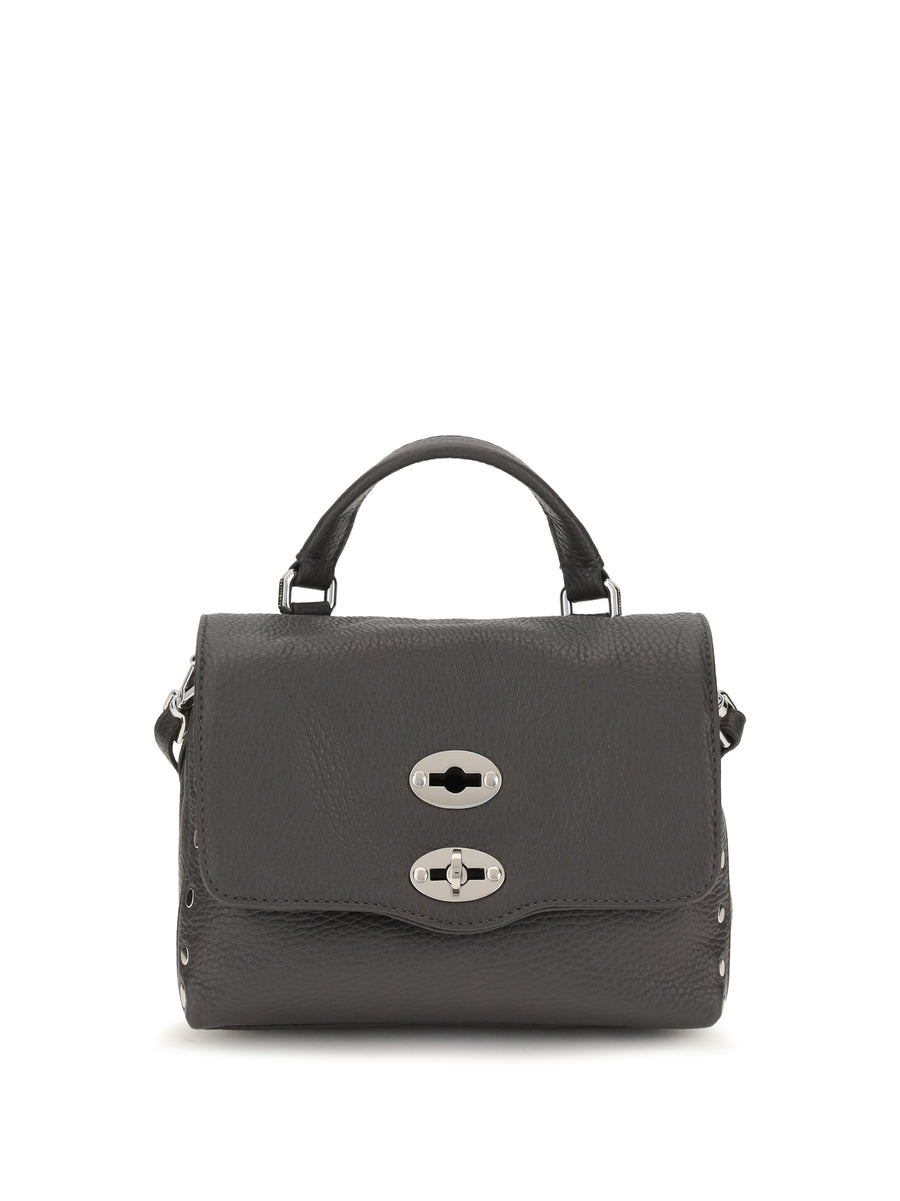 Zanellato 100% Calf Leather Bos Taurus top handle bag in gray