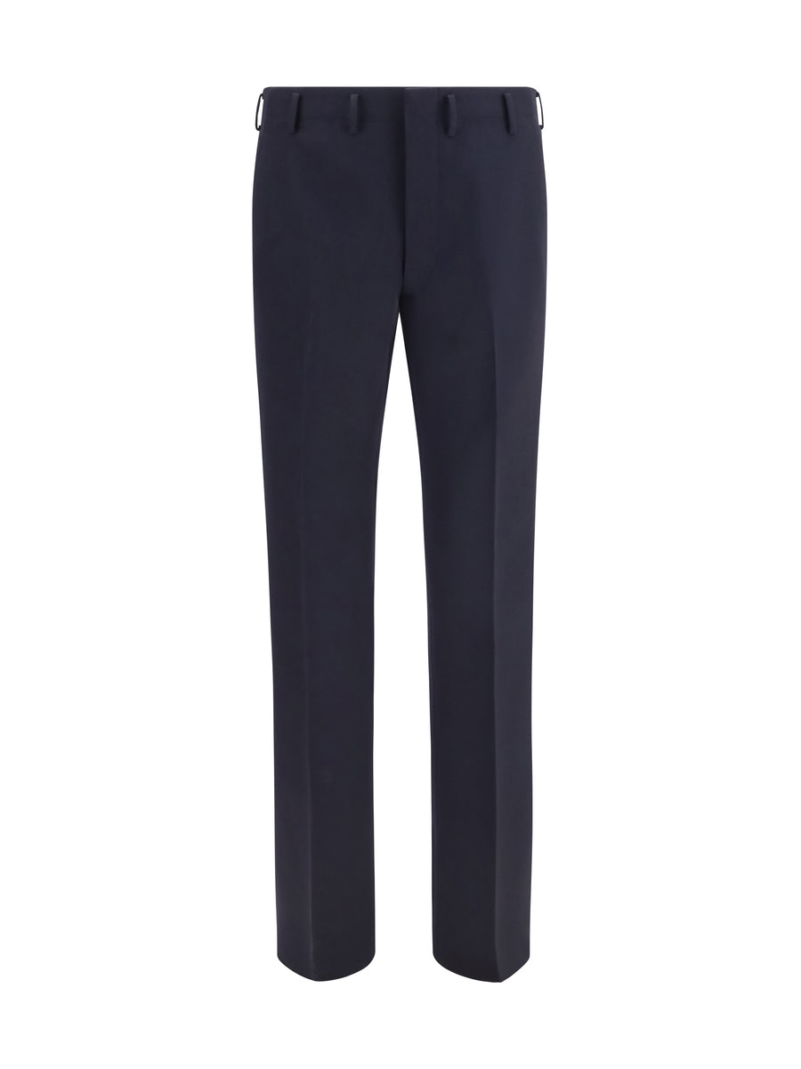 Prada 100% Fleece Wool Ovis Aries trousers in blue