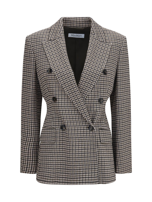 Max Mara 70% Viscose; 30% Merino Wool blazer in gray