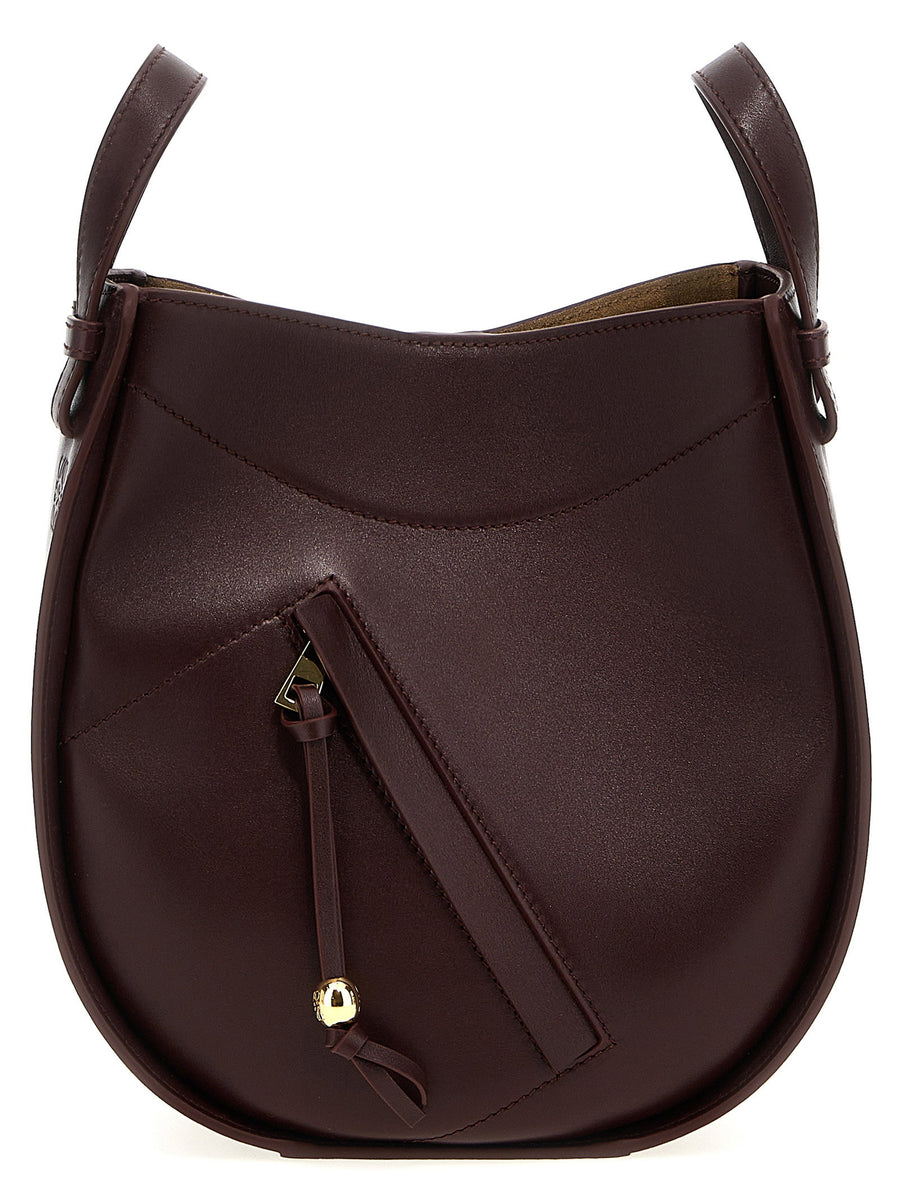 Loewe Hammock Slice Crossbody Bag — Burgundy