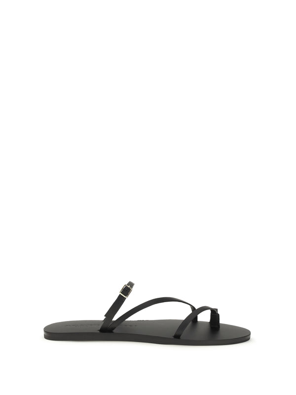 Manebi 100% calf leather (Bos Taurus) sandals in black
