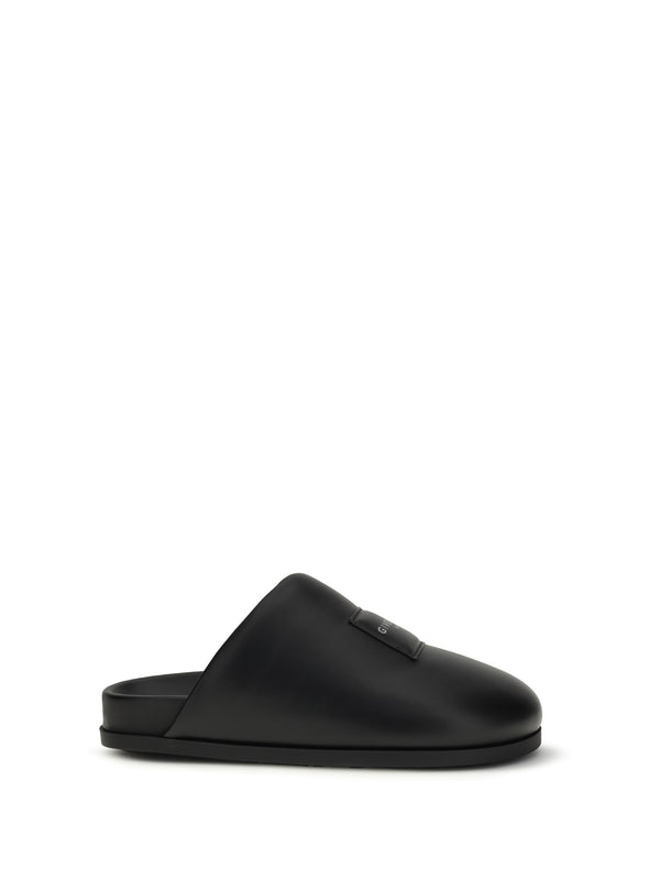 Leather Mules Black Calf Bos Taurus Sandal