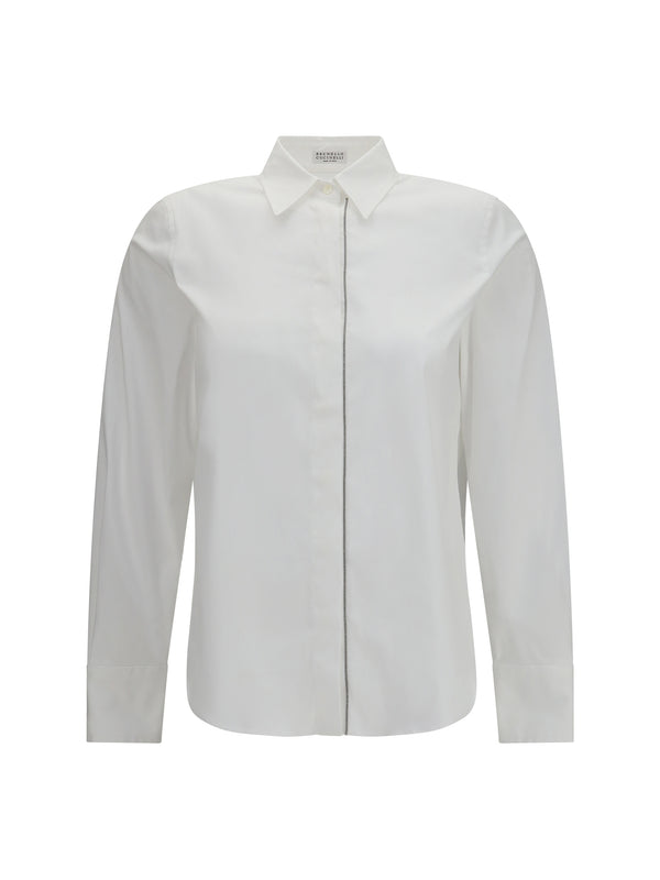 Brunello Cucinelli 72% Cotton; 23% Polyamide; 5% Elastane shirt in white