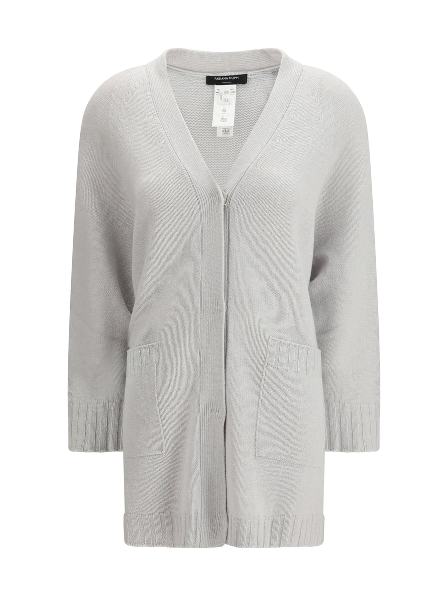 Fabiana Filippi 75% wool cardigan in gray