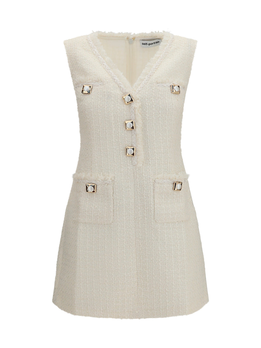 Self-Portrait 70% Polyester mini dress in cream