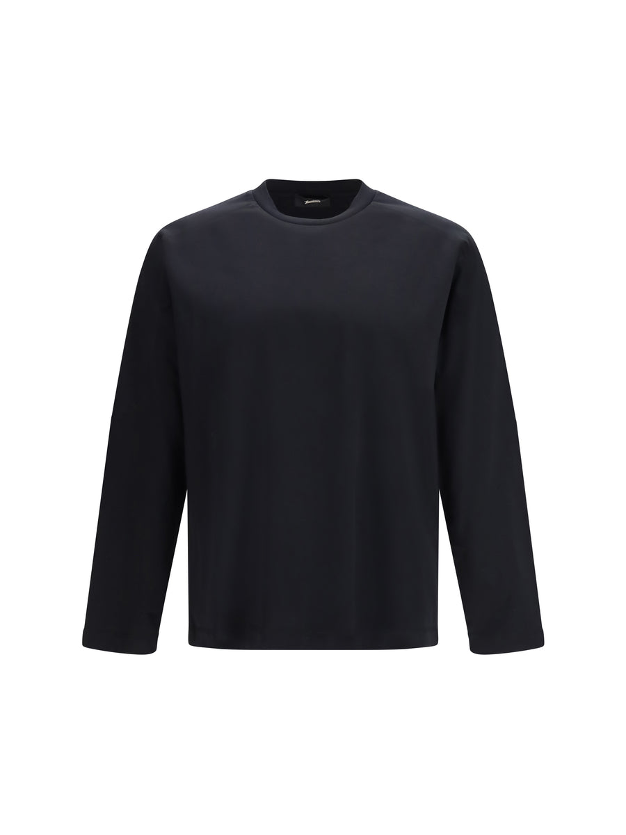 Laminar 100% Cotton long-sleeved t-shirt in black