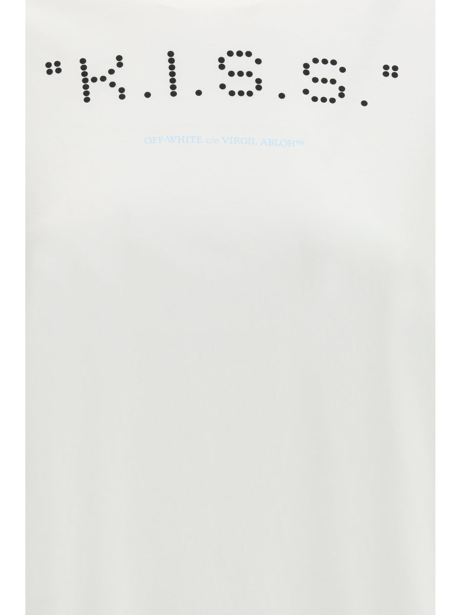 T-Shirt Kiss Quote White-Black White/black Cotton T-shirts & Jerseys