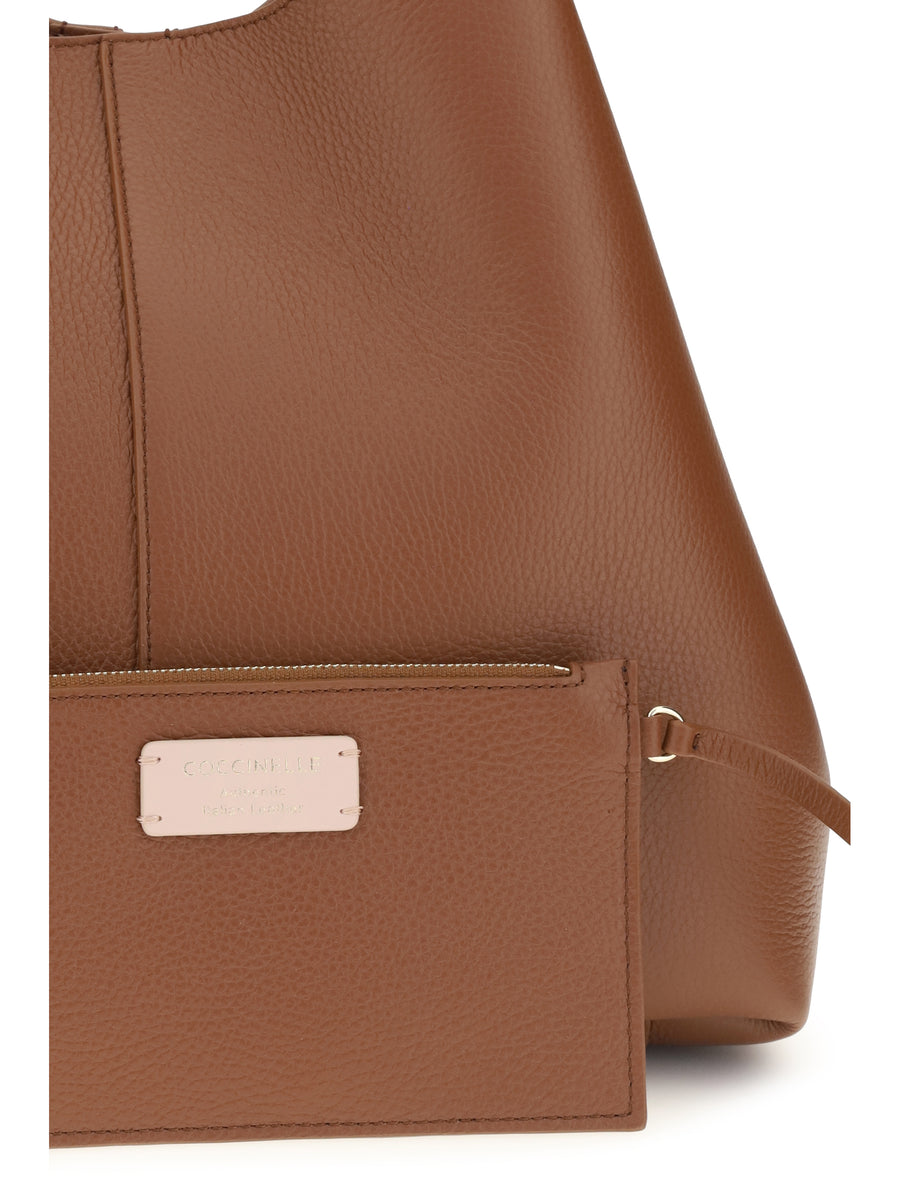 Tote Bag C-Easy Cognac Calf Leather Shoulder