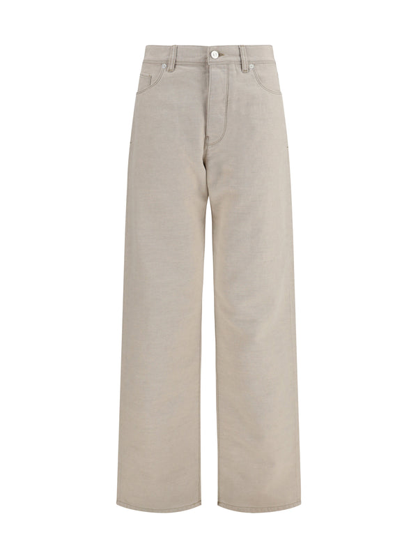 Selleria Jeans Avorio Cotton; Linen
