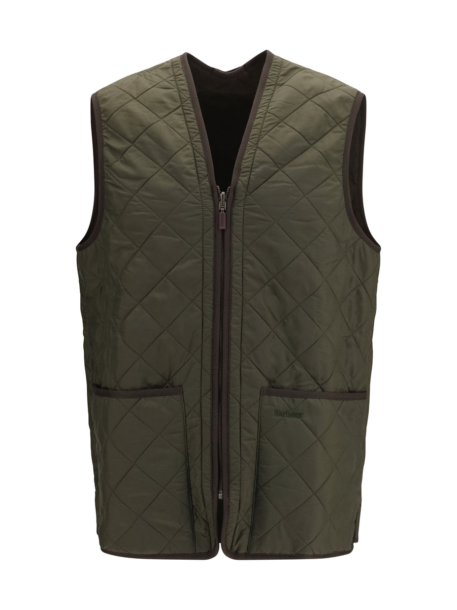 Polarquilt Quilted Zip Vest Olive Polyamide Down Jackets