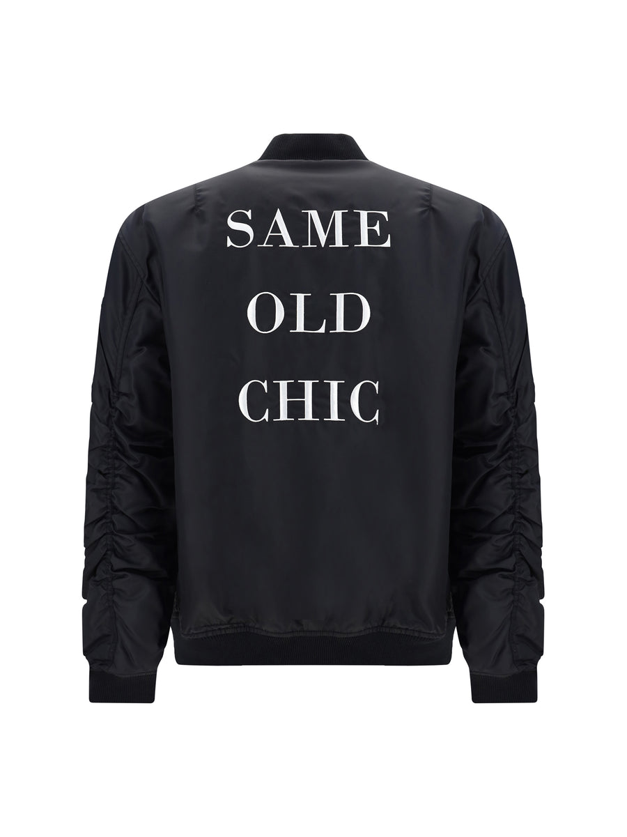 Bomber Jacket Zip-Up Black Polyamide