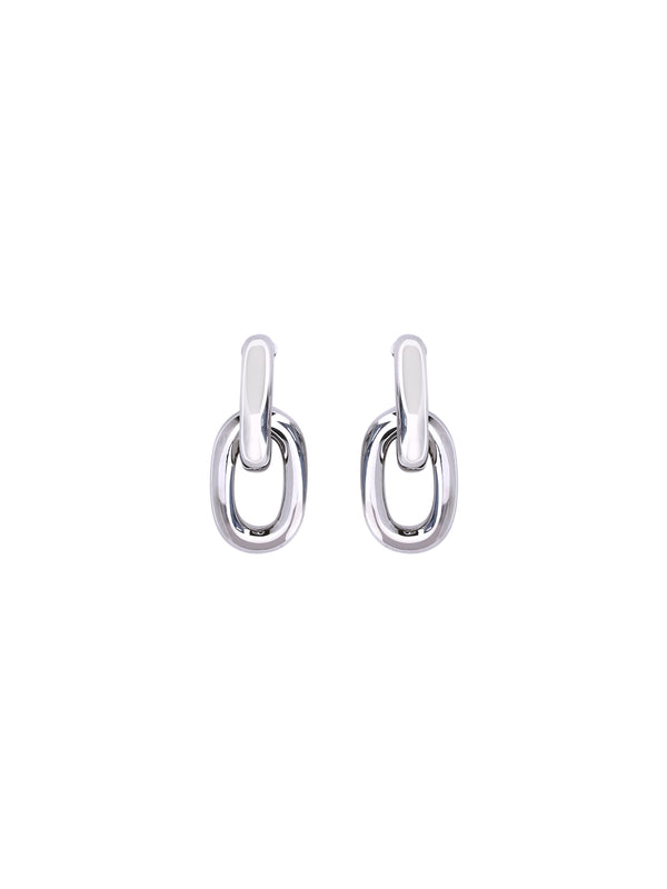 Rabanne 50% Resin earrings in silver