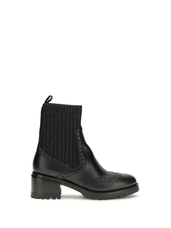 Santoni Upper: 78% calf leather boot in black
