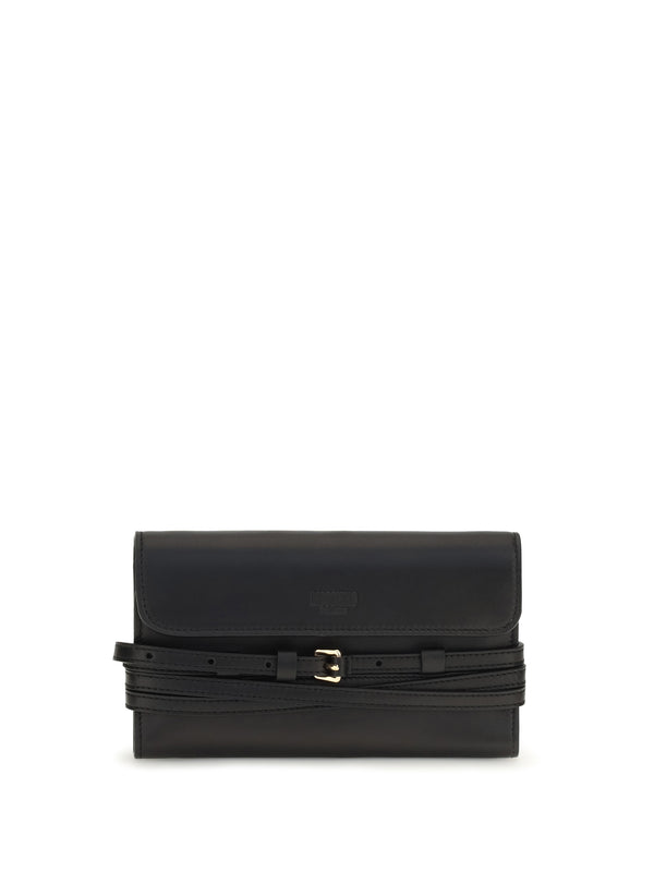 Moschino 70% Goatskin; 20% Polyester; 10% Thermoplastic Polyurethane wallet in black
