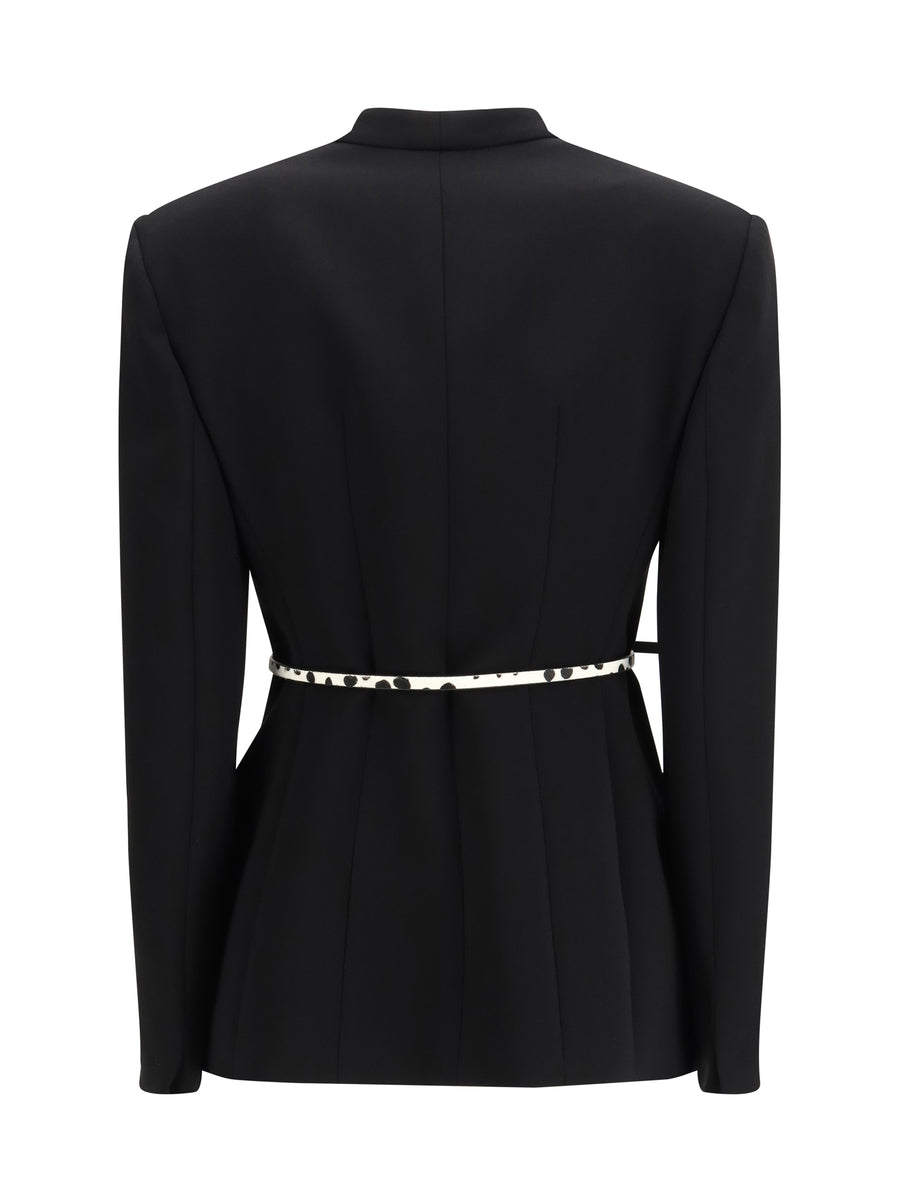 Jacket Cady Double-Breasted Black Triacetate Dress
