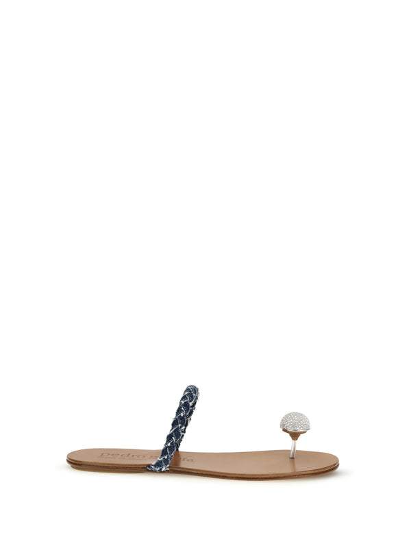 Pedro GarcíA 100% Calf Leather Bos Taurus sandals in blue