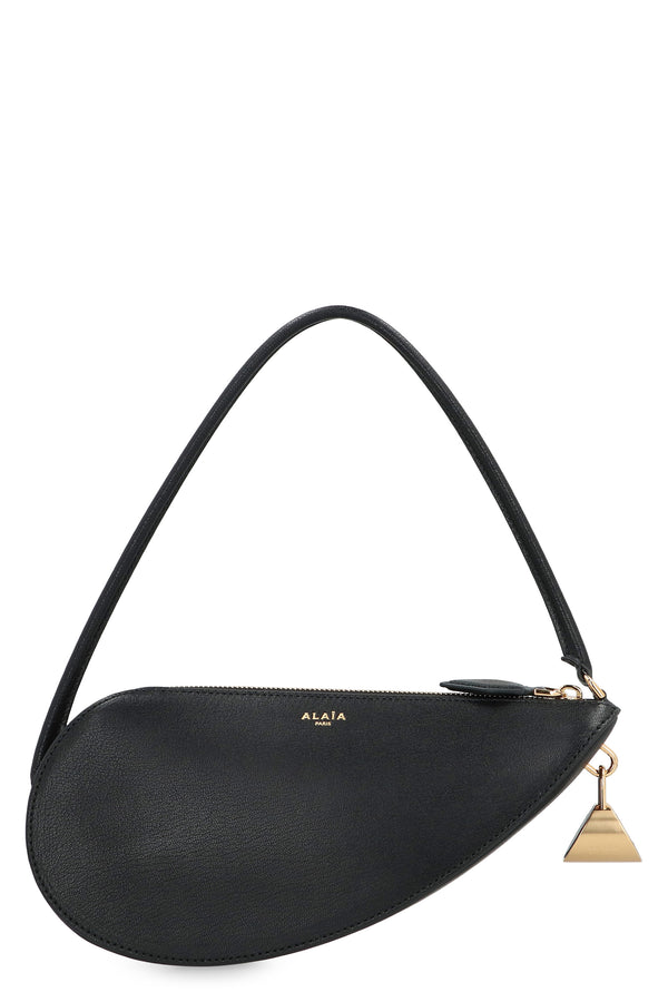 Le Demi-Coeur Leather Shoulder Bag Black Goatskin Handbags