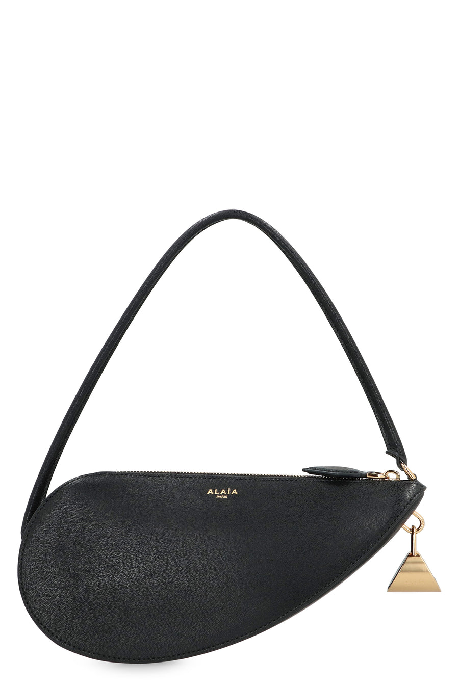 Le Demi-Coeur Leather Shoulder Bag Black Goatskin Handbags