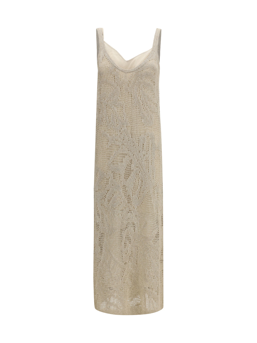 Brunello Cucinelli 94% Linen dress in beige