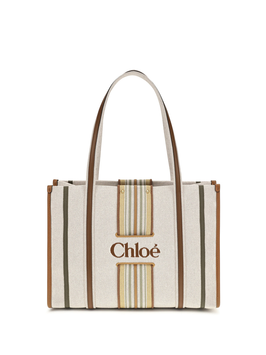 Woody Loop Canvas Tote Bag Pure Brown Cotton; Viscose Shoulder