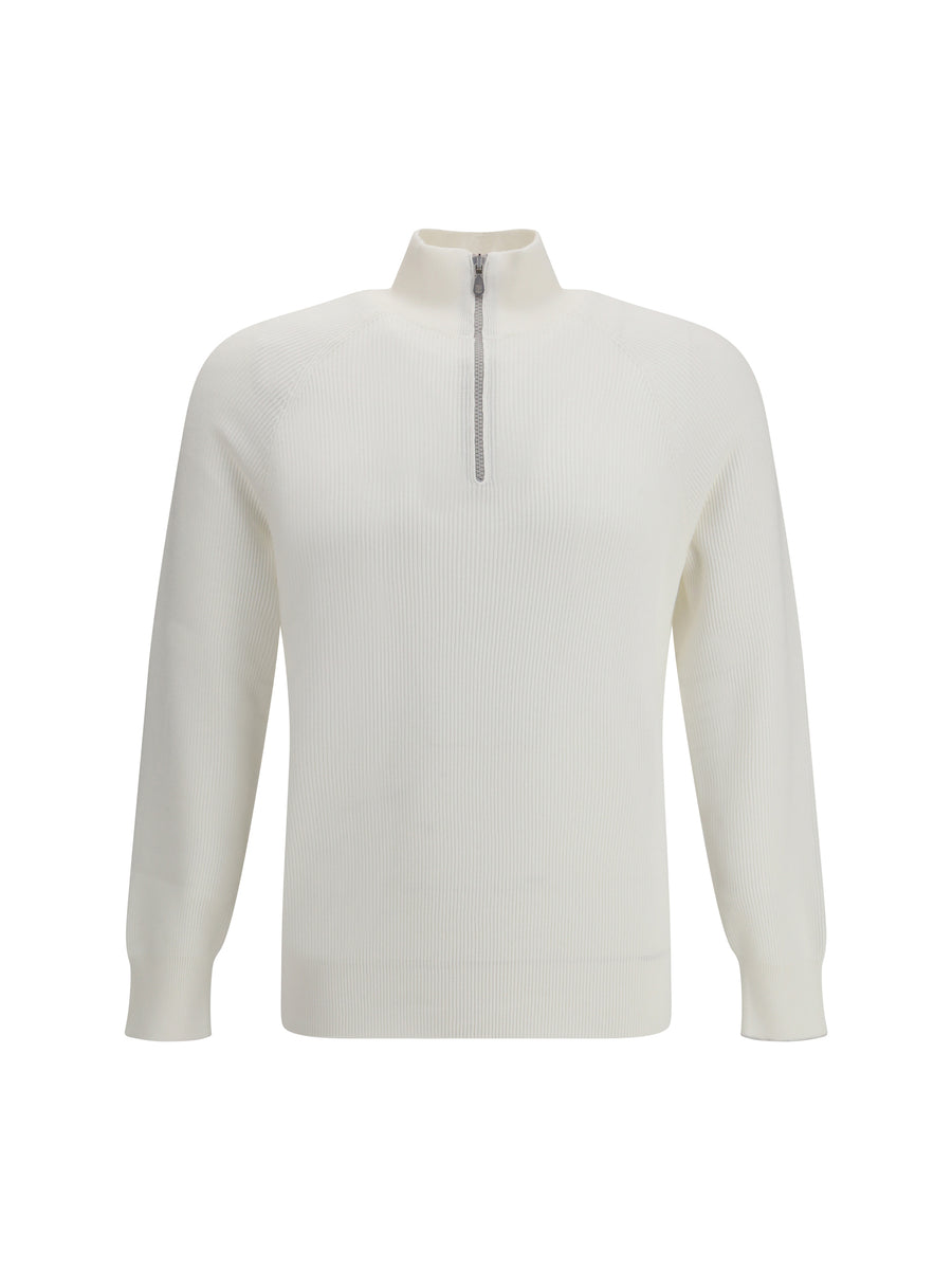 Brunello Cucinelli 100% Cotton sweater in white