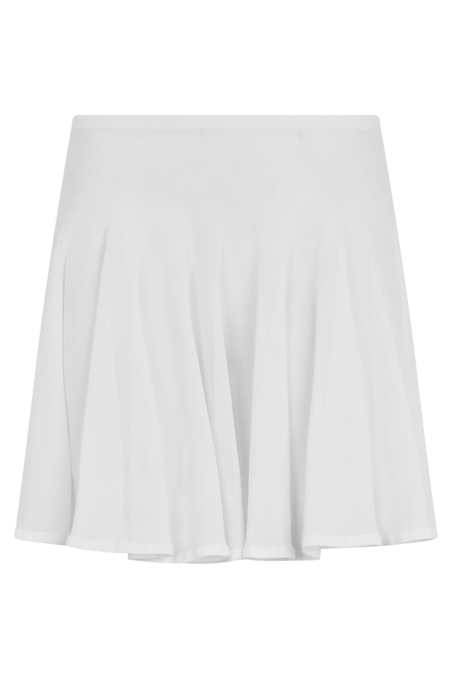 Mini Skirt Fine-Knit White Viscose