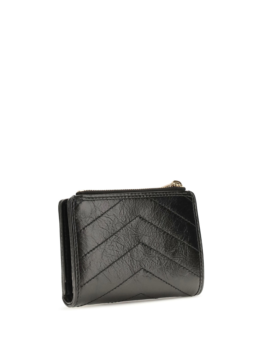 Bifold Wallet Niki Vintage Calfskin Black Calf Leather & Purses