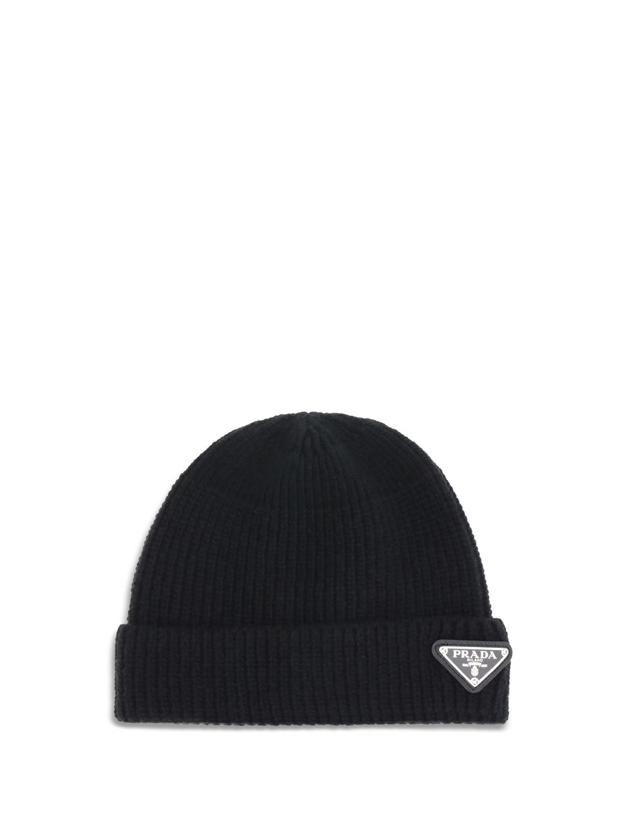 Prada 2HC4263IM 65% fleece wool beanie in black