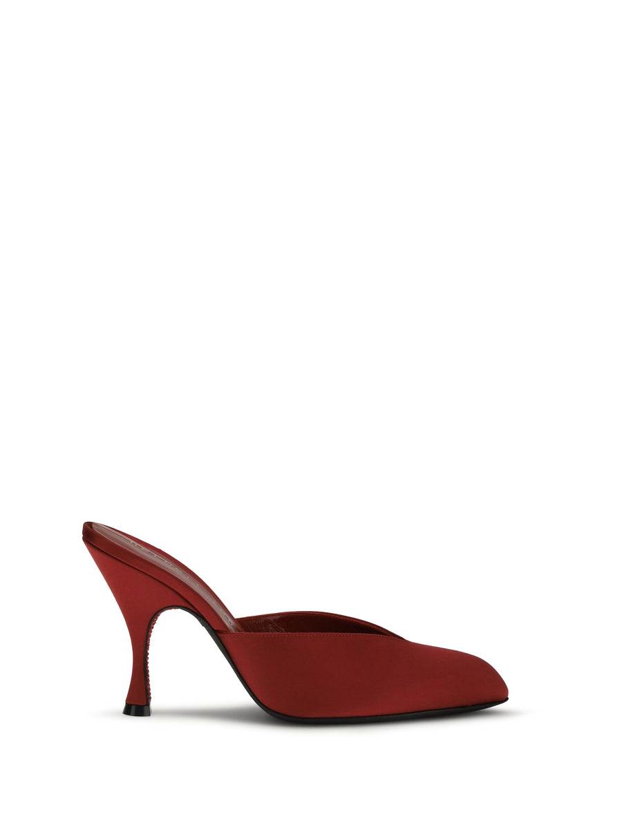Herbert Levine 100% silk mule heel in red